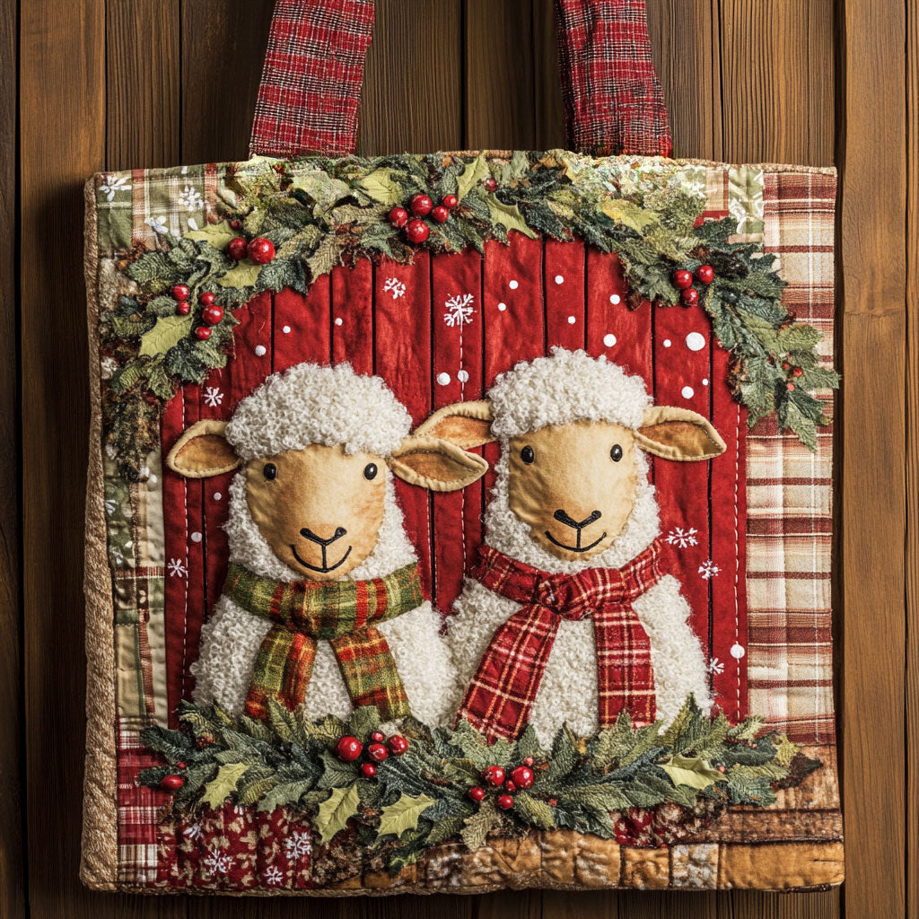 Cozy Holly Sheep WN1711012CL Quilted Tote Bag