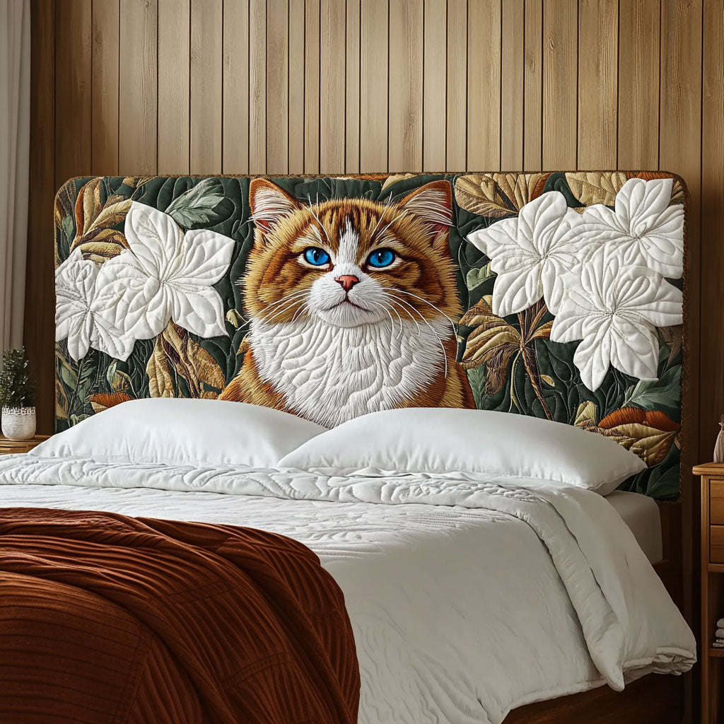 Blooming Graceful Cat QA2012014CL Quilted Headboard Slipcover