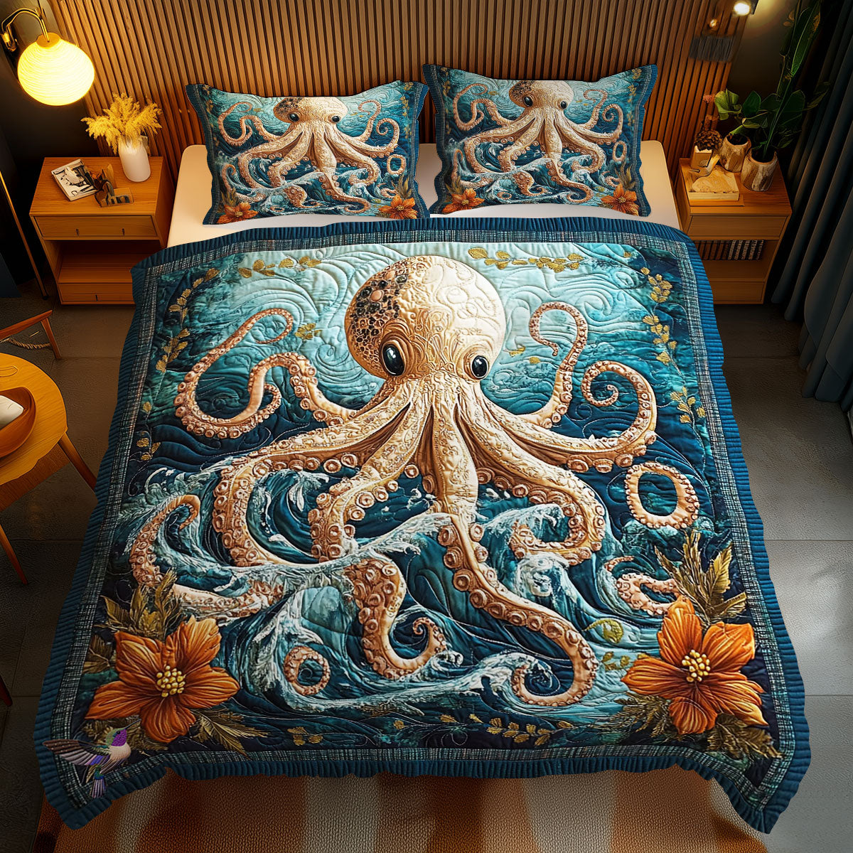 Octopus In Sea WY2712120CL Duvet Cover Set