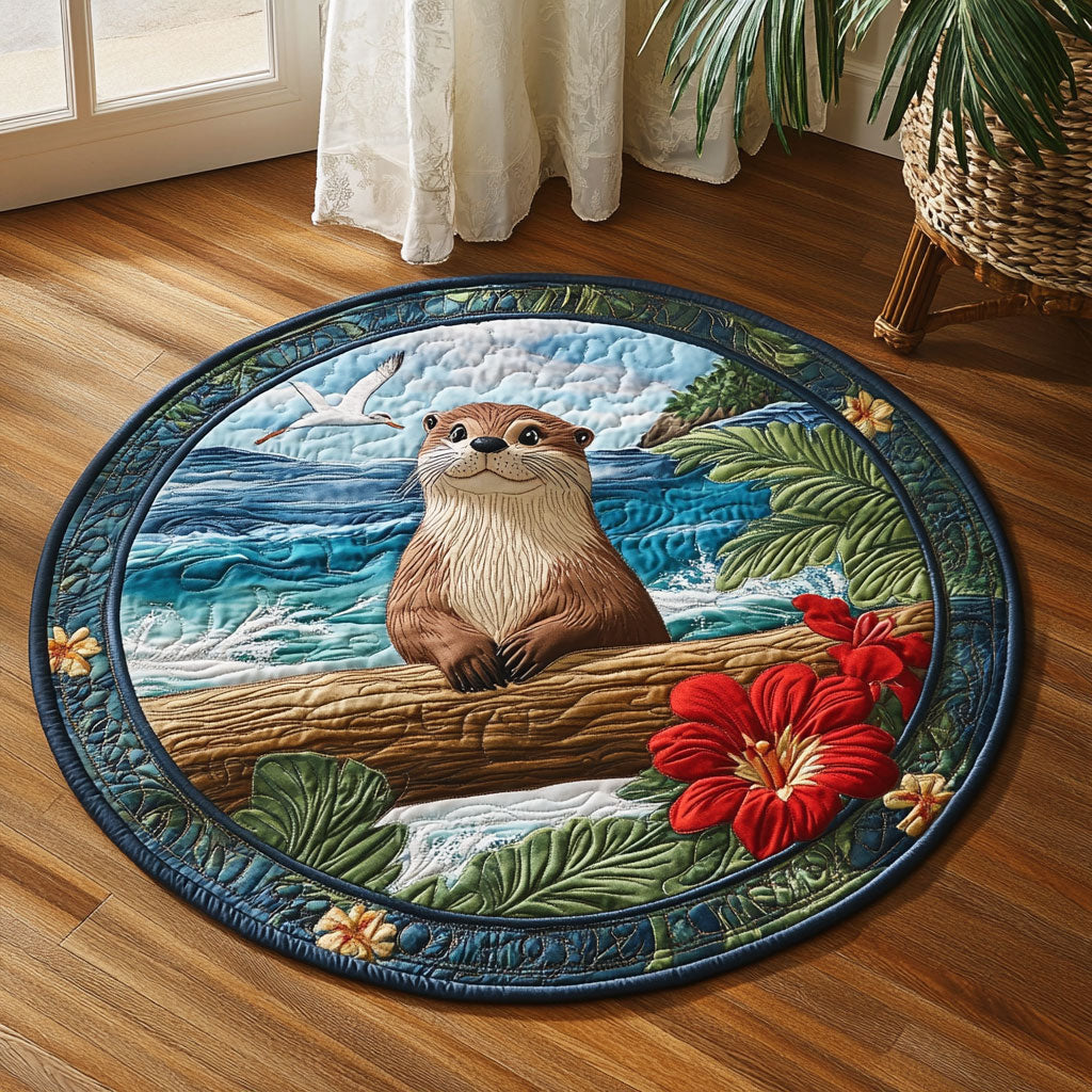 Happy Otter CP2805032CL Quilted Round Mat