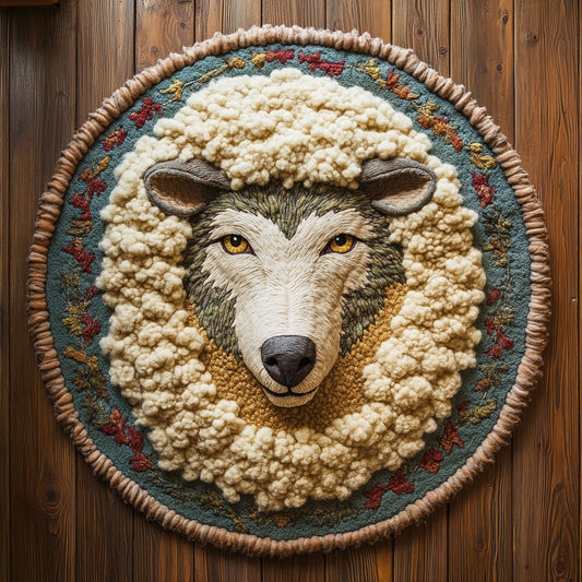 Fake Sheep CP1106036CL Quilted Round Mat