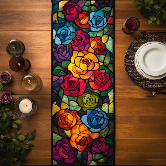 Roses Bloom CW1106039CL Quilted Table Runner