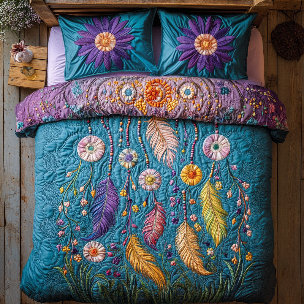 Rainbow Catchers Over Wildflowers WY2006044CL Duvet Cover Set