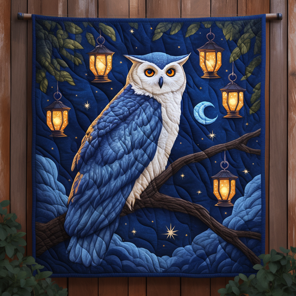 Mysterious Blue Night Owl XK2709005CL Quilt