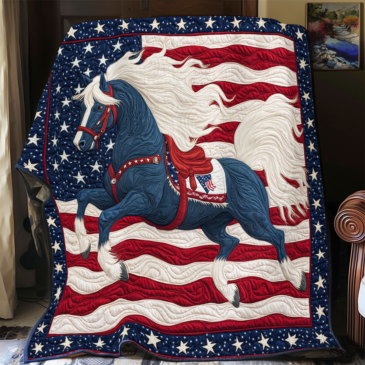 Horse Of Patriot WX1306018CL Quilt