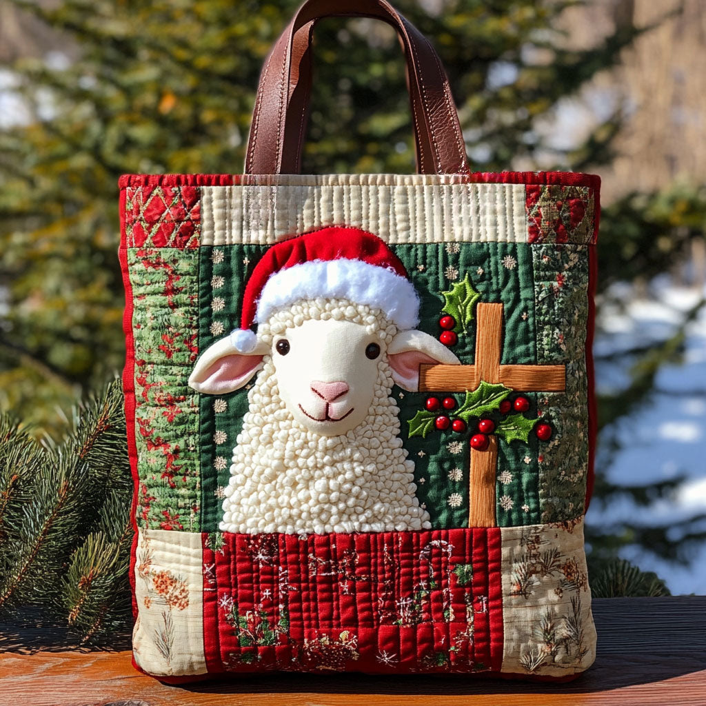 Cross Harmony Sheep WN3010017CL Quilted Tote Bag