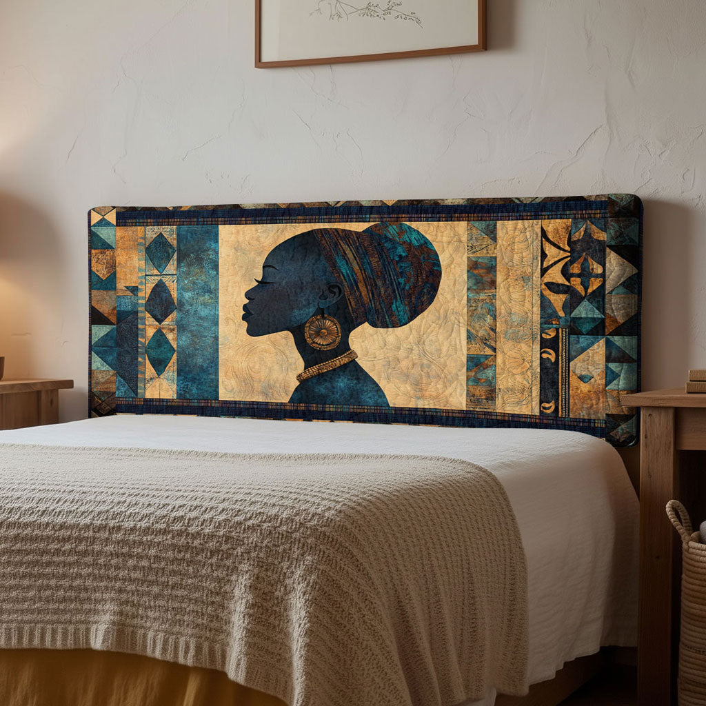 African Women Sahara Muse WN1112135CL Quilted Headboard Slipcover