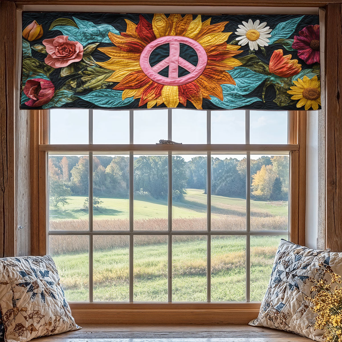 Sunflower Hippie WX1405041CL Quilted Valance