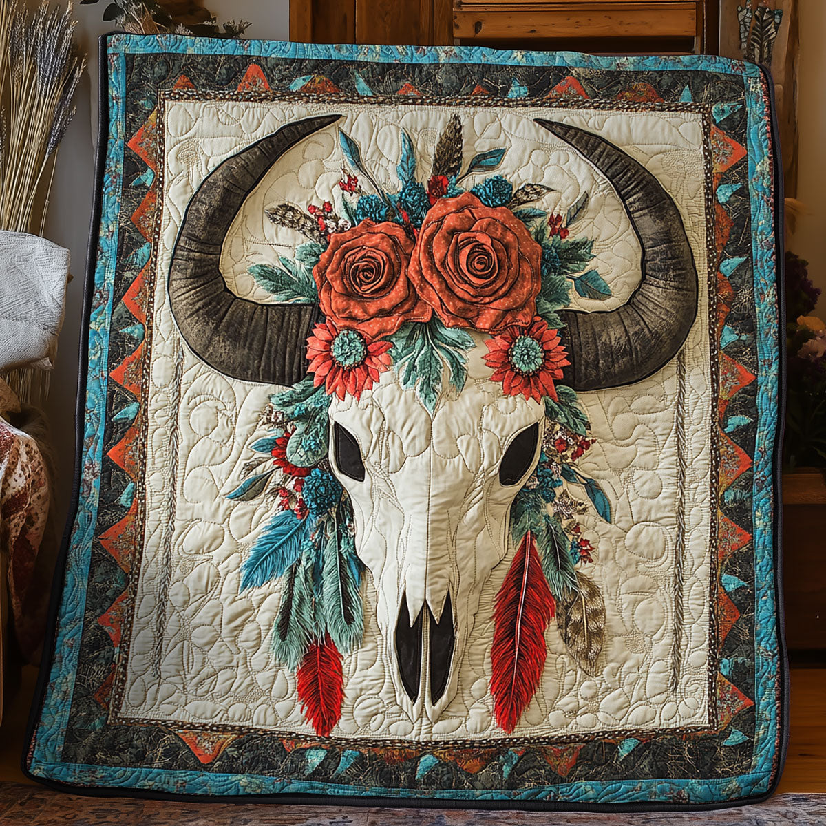Bull Skull WX3105007CL Quilt