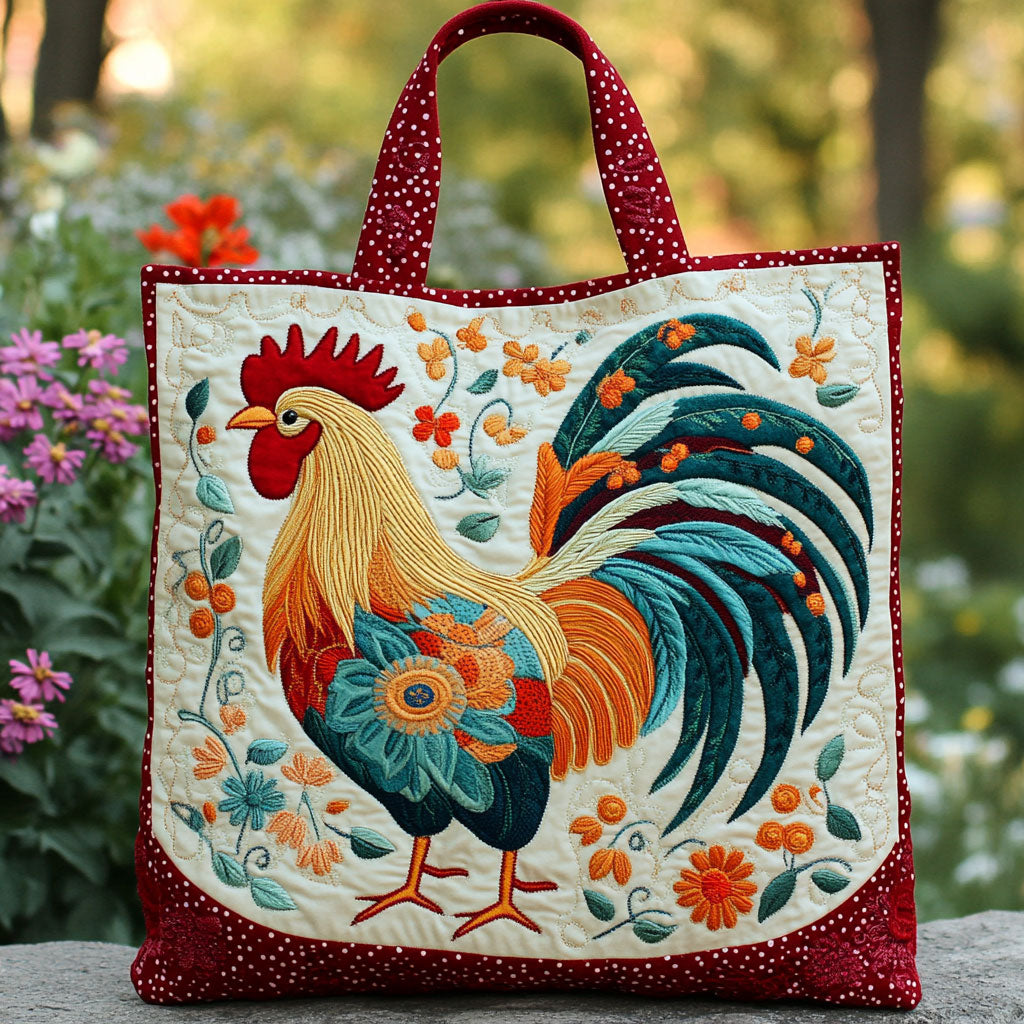 Chicken Charm CW1411018CL Quilted Tote Bag