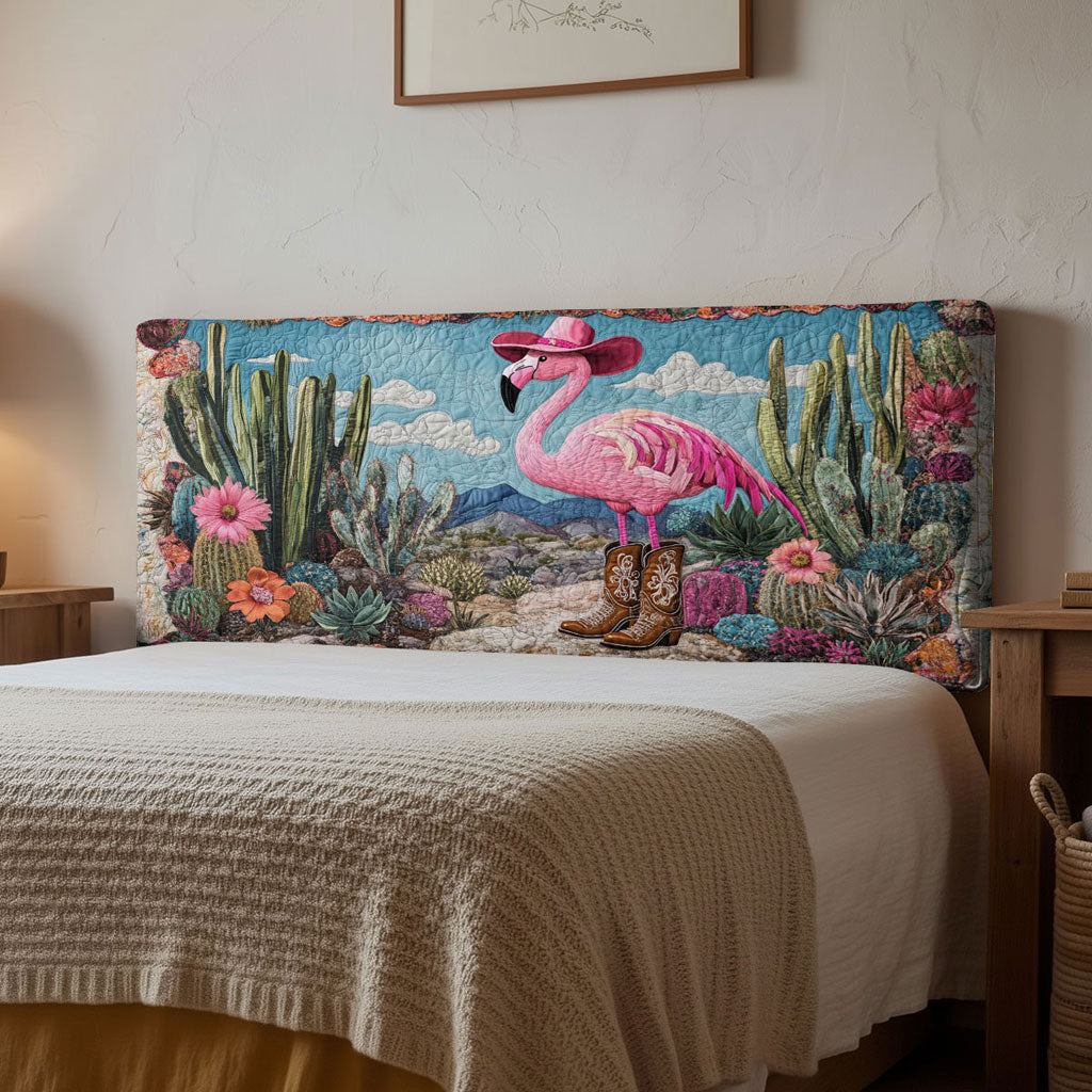 Cowboy Flamingo WN1312032CL Quilted Headboard Slipcover