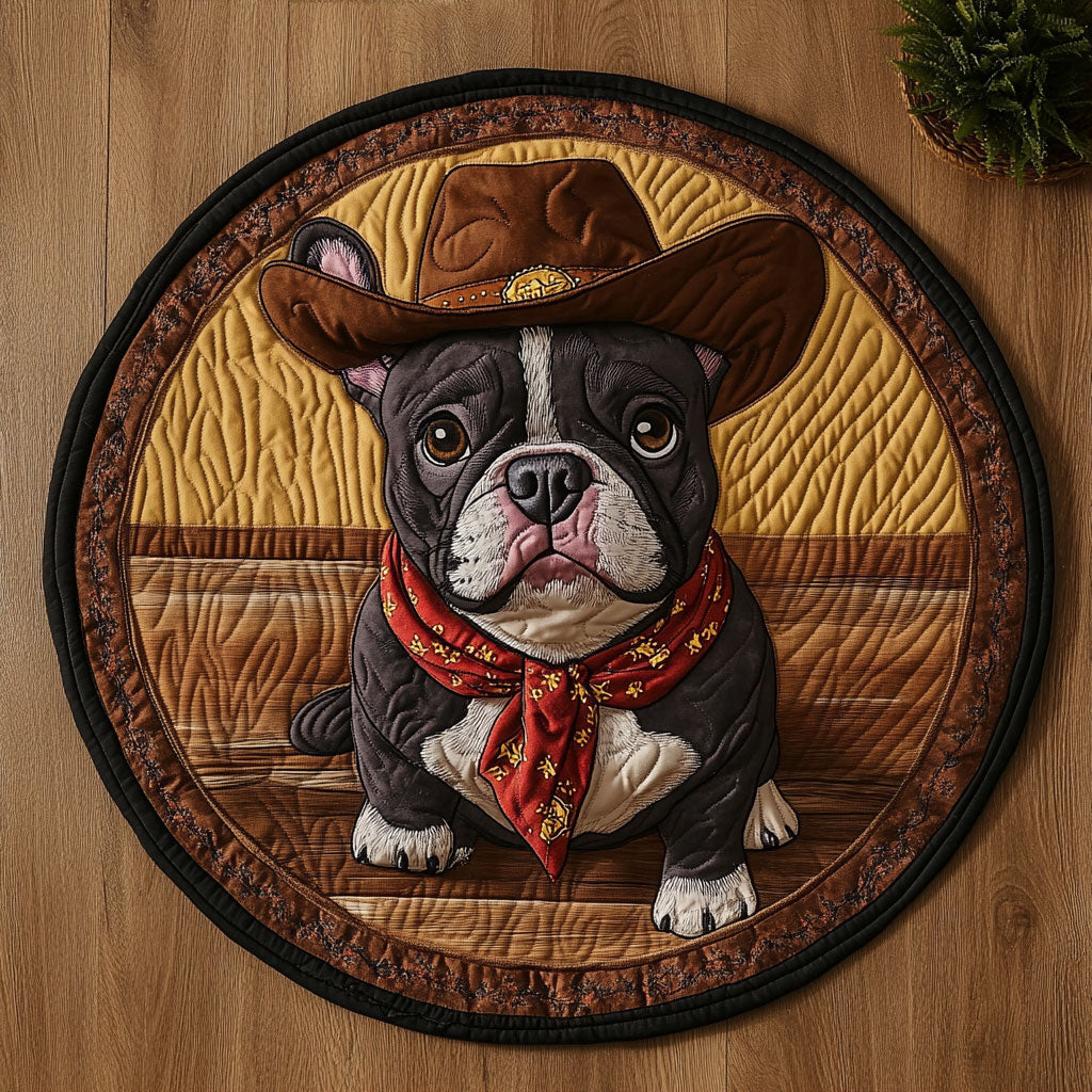 Cowboy Buddy CM2104043CL Quilted Round Mat
