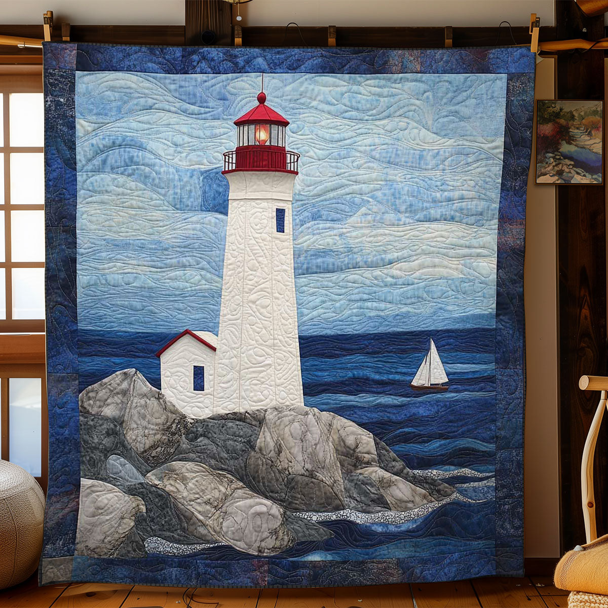 Lighthouse Coastline WN2503081CL Quilt