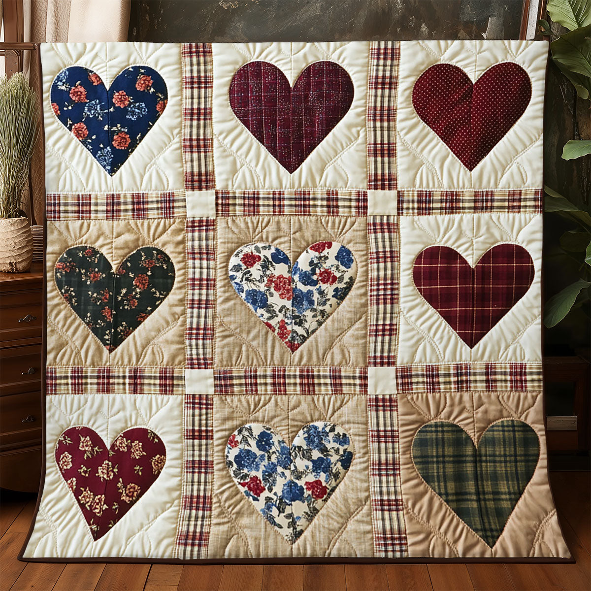 Vintage Heart WJ1904019CL Quilt