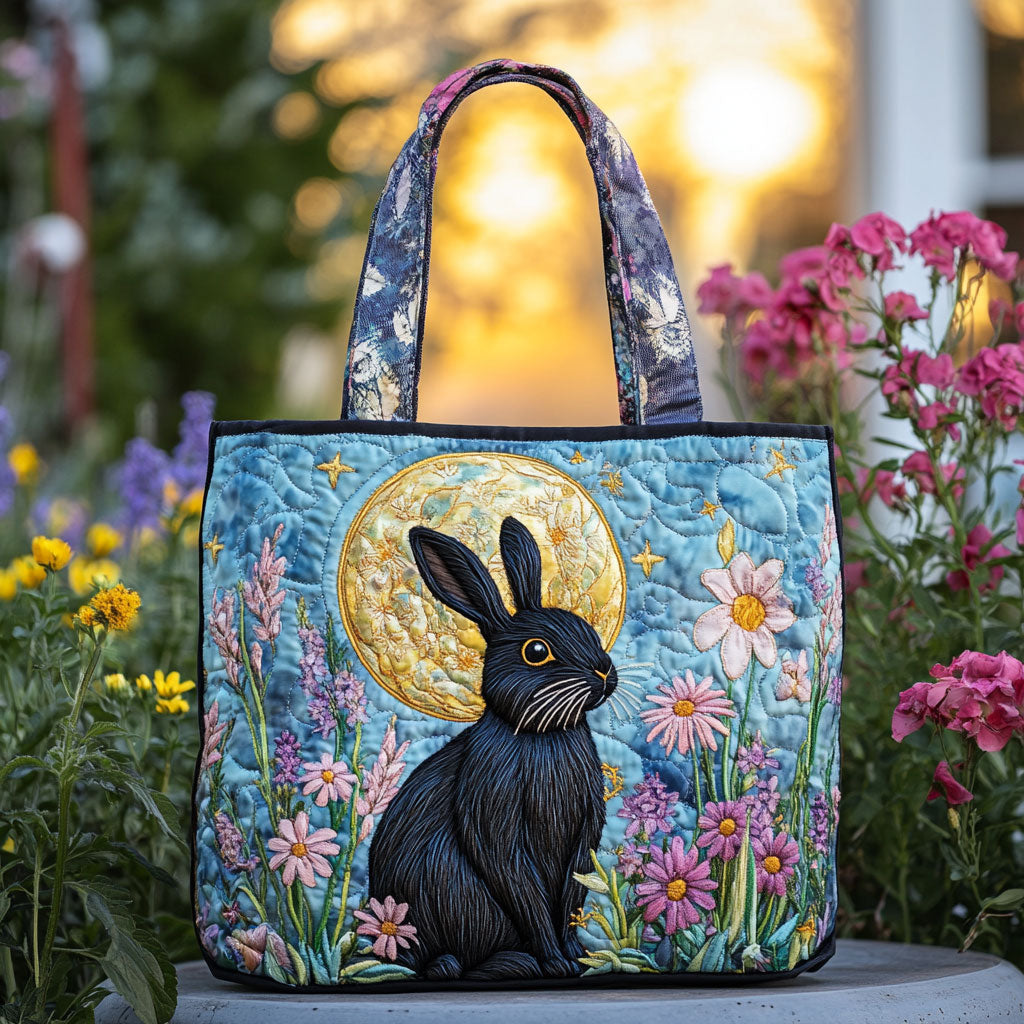 Mystic Moon Bunny CW2309019CL Quilted Tote Bag