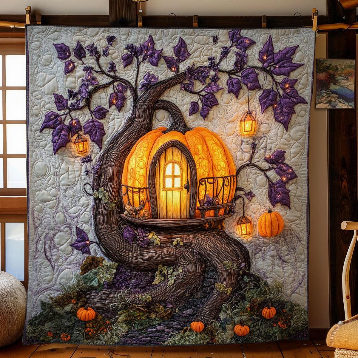 Pumpkin Tree Cottage WN1507083CL Quilt