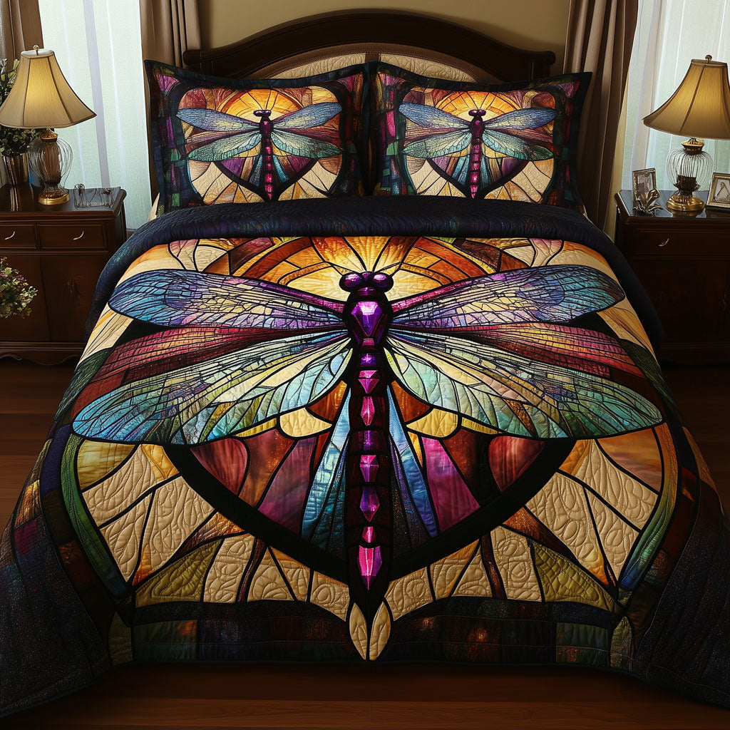 Stained Glass Dragonfly LT0810004CL Duvet Cover Set
