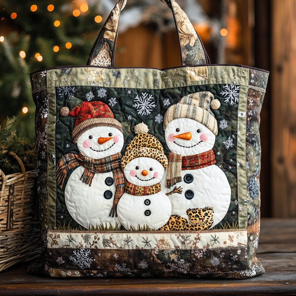 Snowman Moments WN1411114CL Quilted Tote Bag