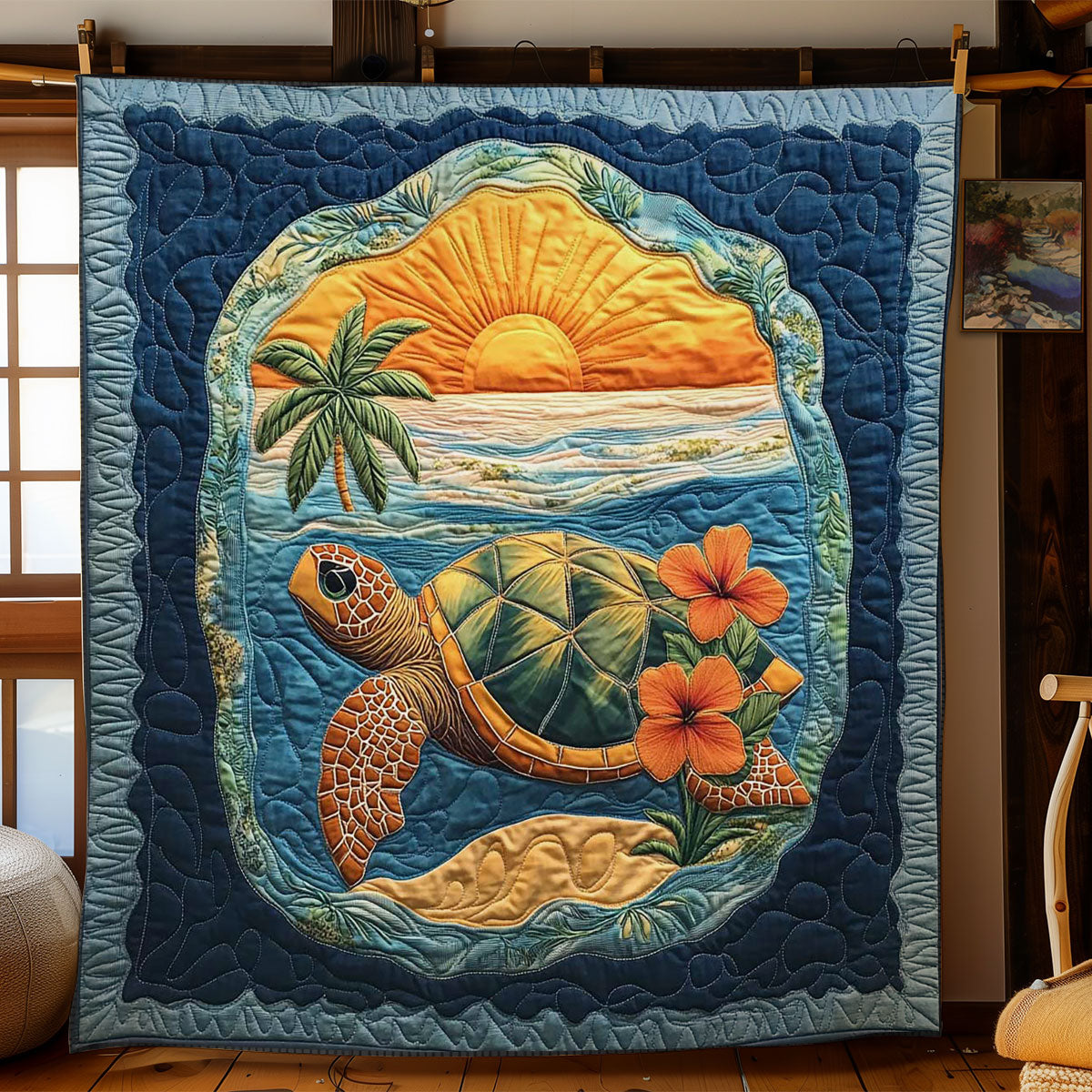 Paradise Turtle Journey WN0904022CL Quilt