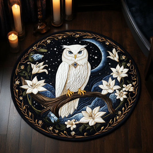 Owl Night WX2105029CL Quilted Round Mat