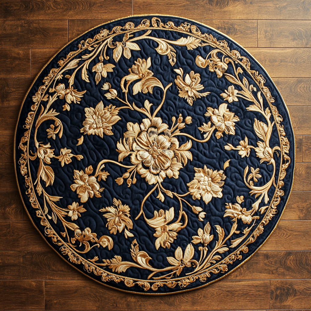 Regal Garden WY2804017CL Quilted Round Mat