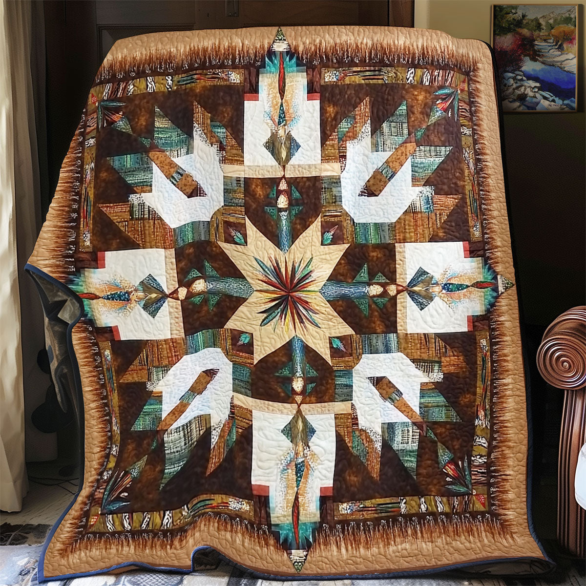 Native American Pattern WX2301019CL Quilt