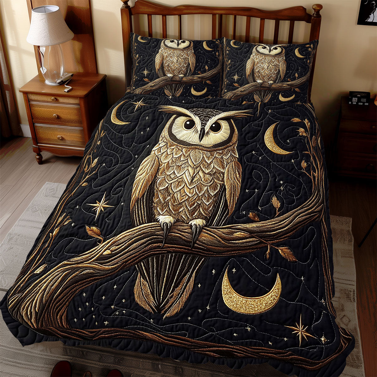 Golden Owl Night WX2512086CL Duvet Cover Set