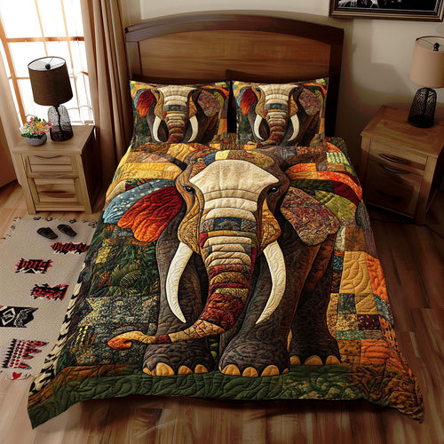 Majestic Elephant Mosaic WJ1812046CL Duvet Cover Set