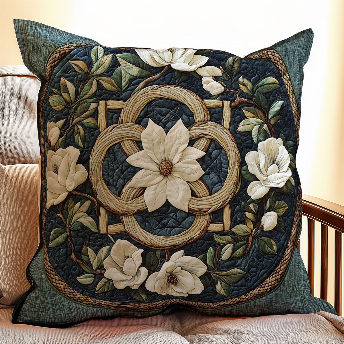 Floral Celtic Knot WX2203066CL Quilt Pillow Case