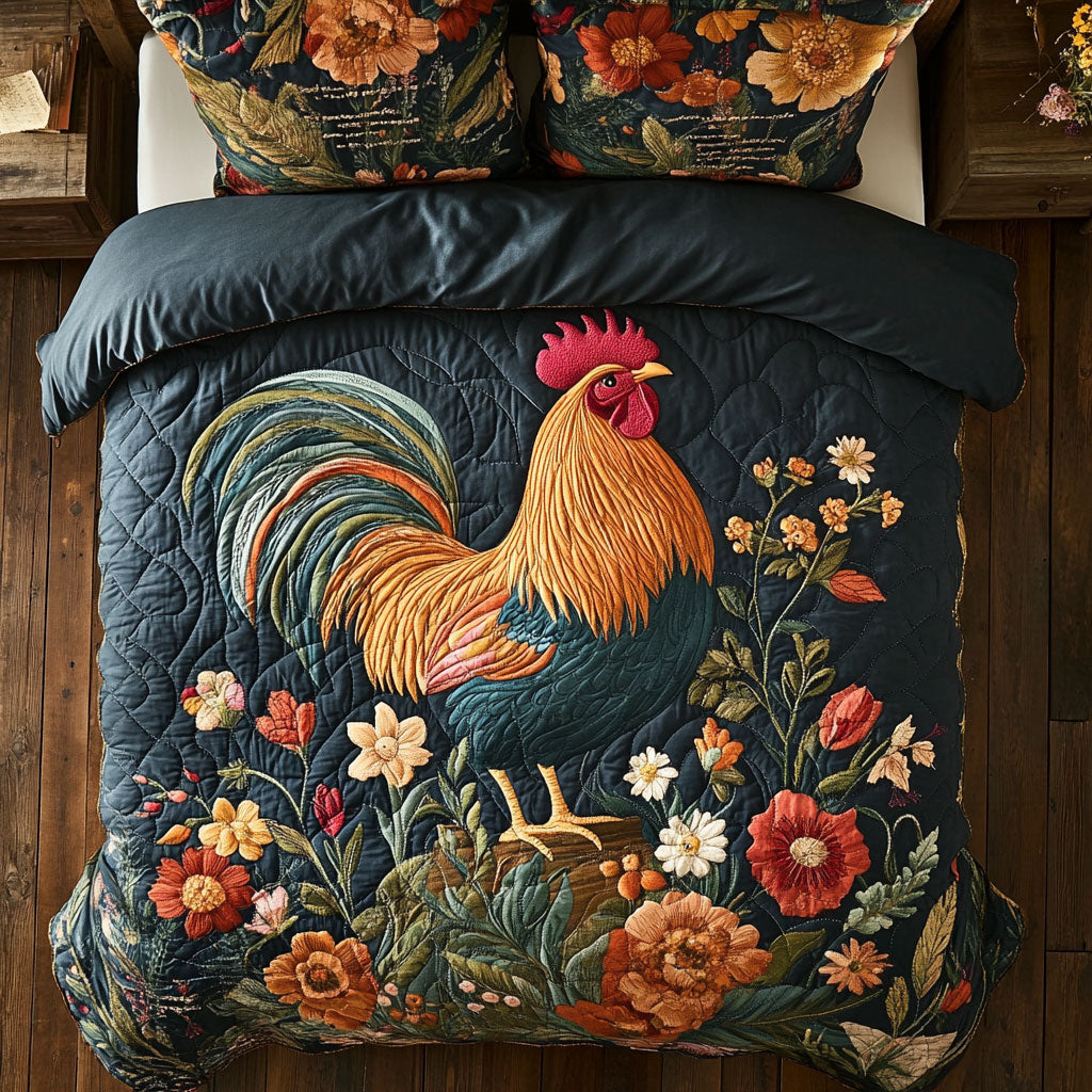 Floral Chicken WX2403019CL Duvet Cover Set