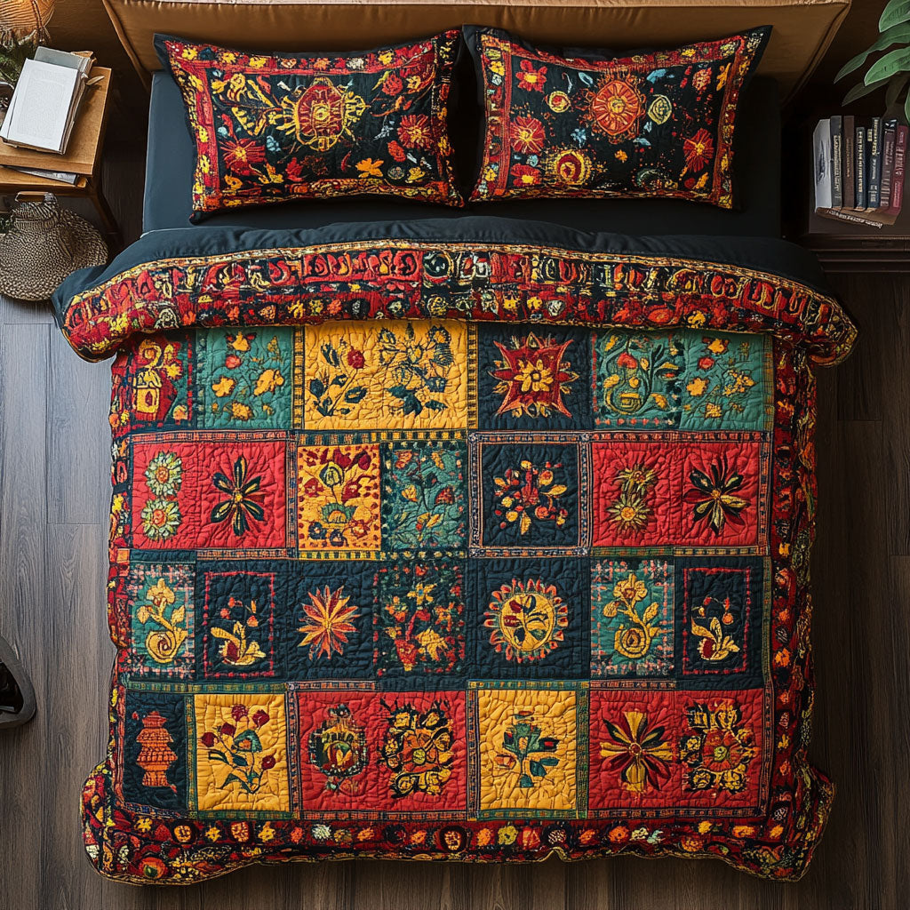 Floral Patchwork WU2002069CL Duvet Cover Set