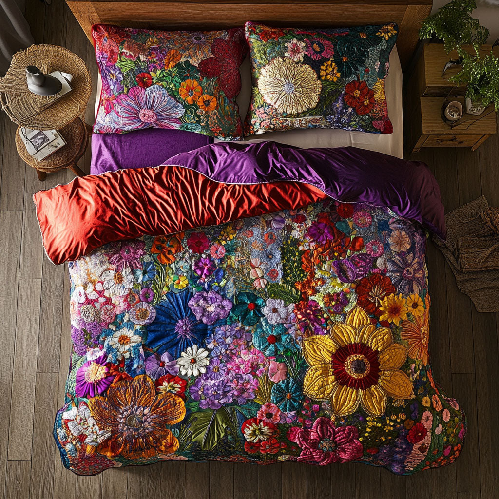 Floral Patchwork WU2301004CL Duvet Cover Set