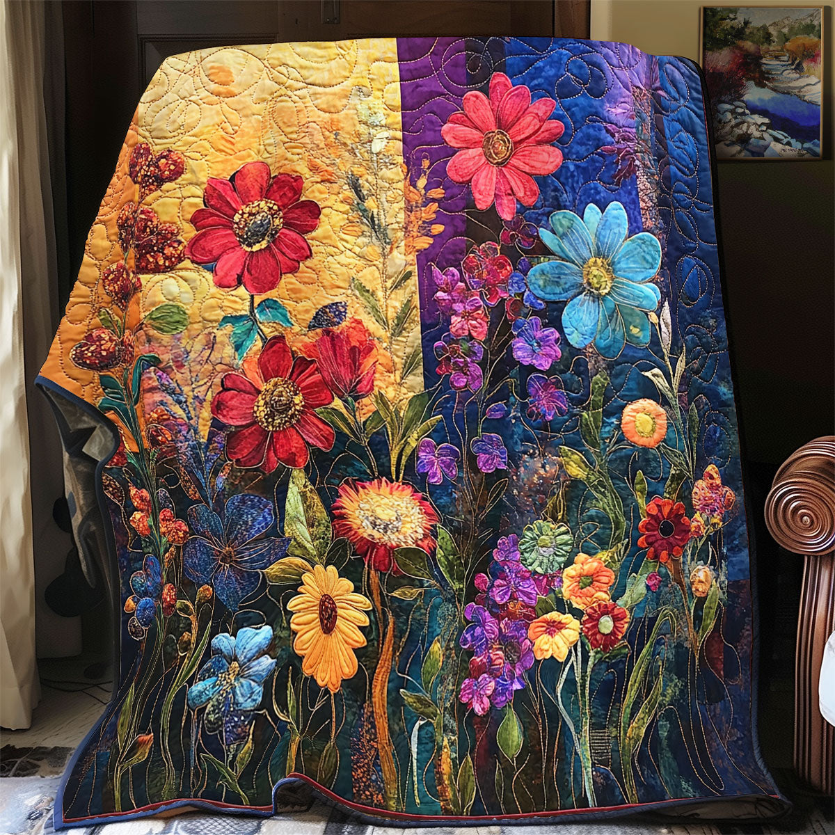Floral Patchwork WU2502047CL Quilt