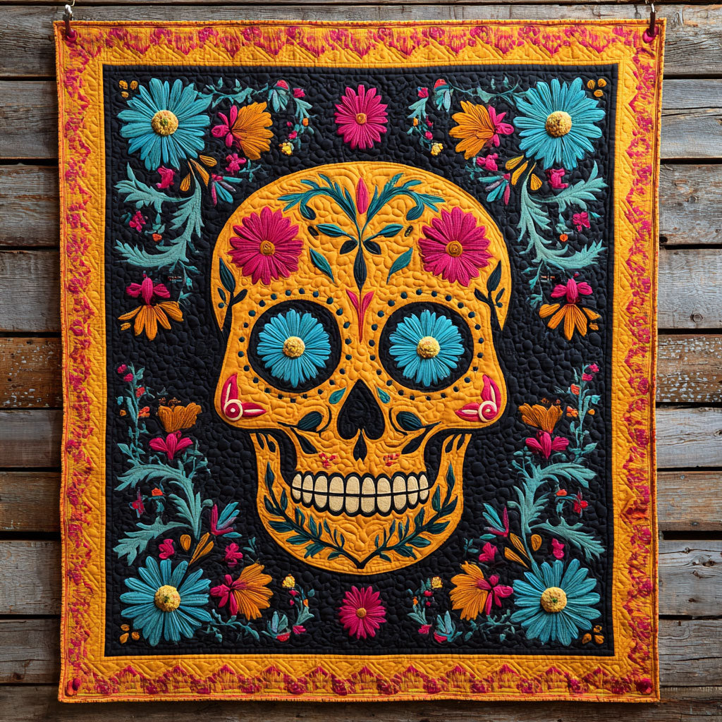 Floral Skull CW0508010CL Quilt