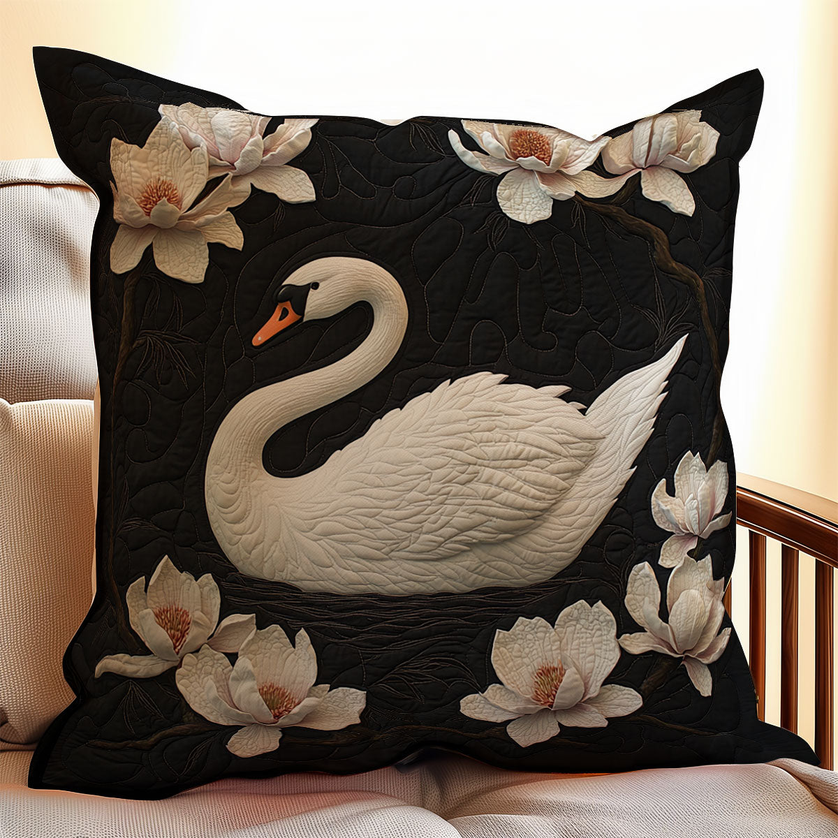 Floral Swan WX2203068CL Quilt Pillow Case