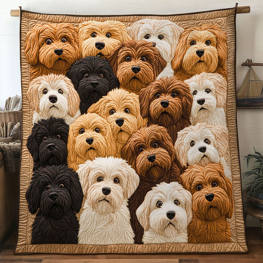 Gentle Heart Golden Doodle WN1511044CL Quilt