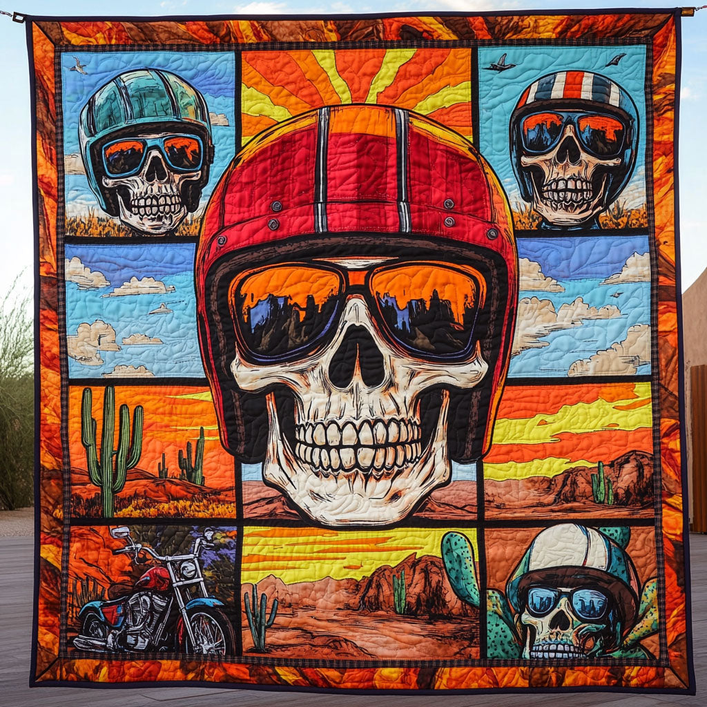Golden Dusk Skull WN0908037CL Quilt