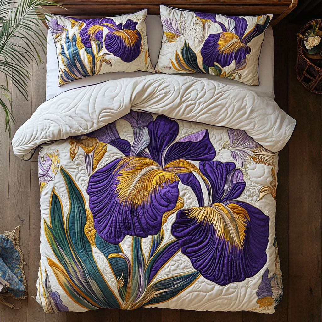 Golden Iris Bloom CP0107012CL Duvet Cover Set