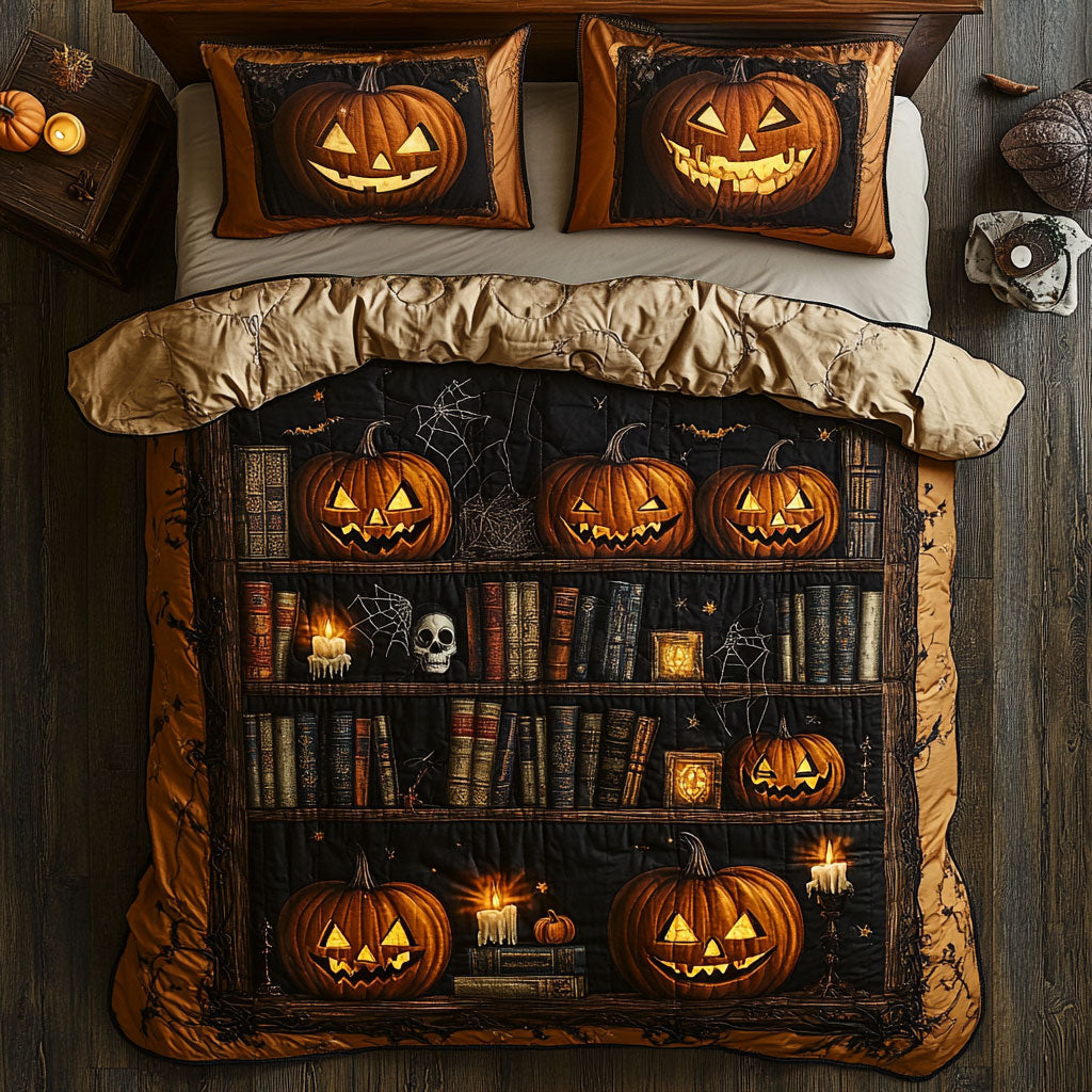 Halloween Bookshelf WY0708026CL Duvet Cover Set