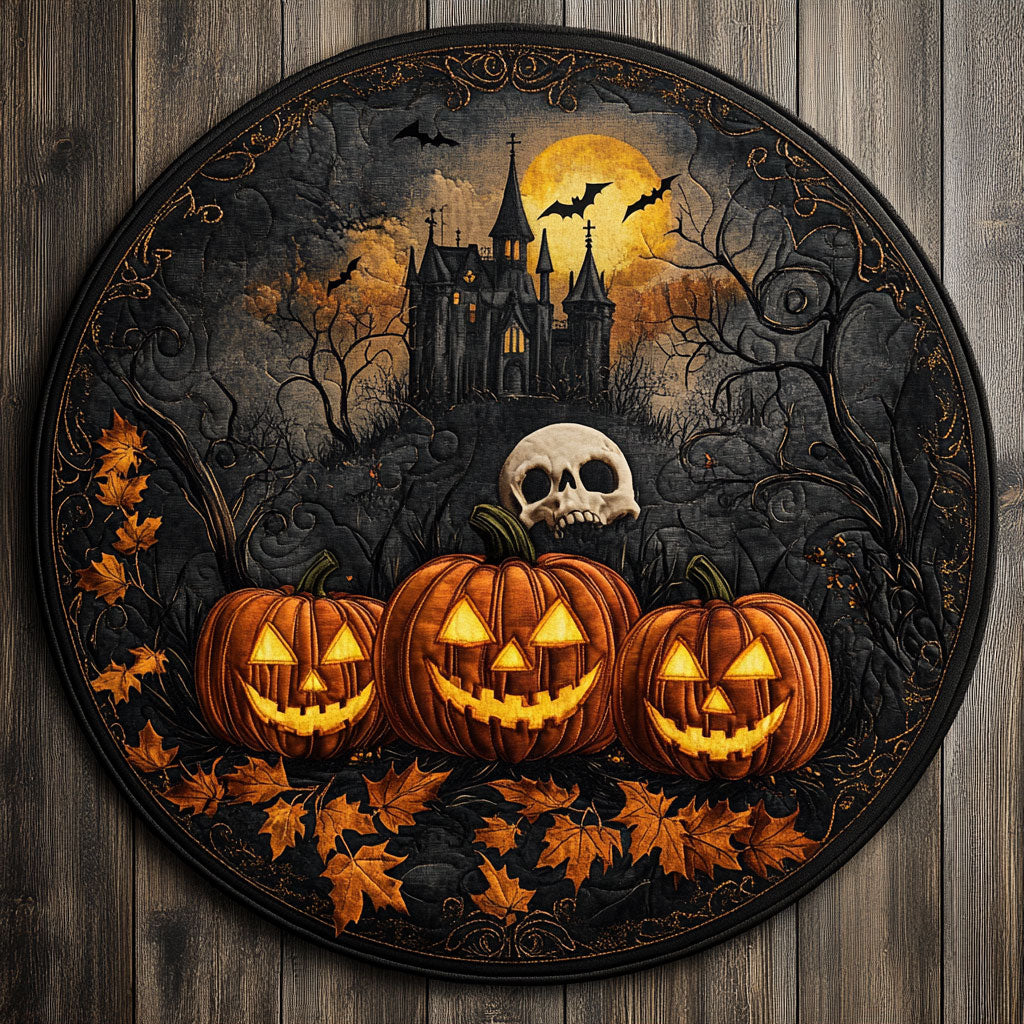 Haunted Glow CW0508016CL Quilted Round Mat