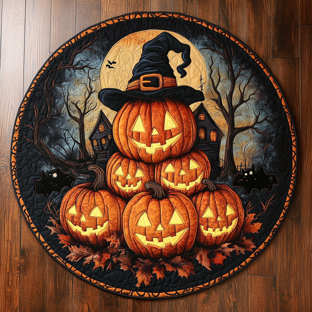Haunted Glow CW0508017CL Quilted Round Mat