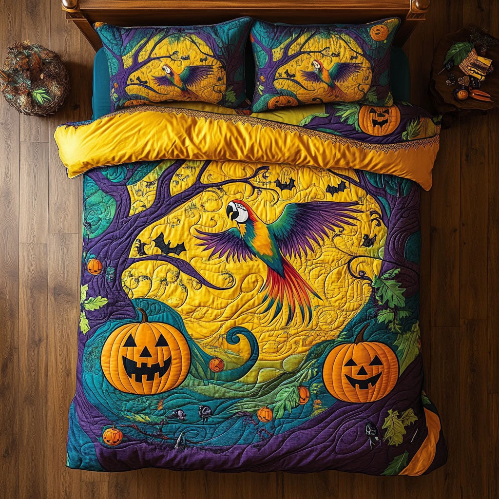 Haunted Parrot Night WY0808007CL Duvet Cover Set