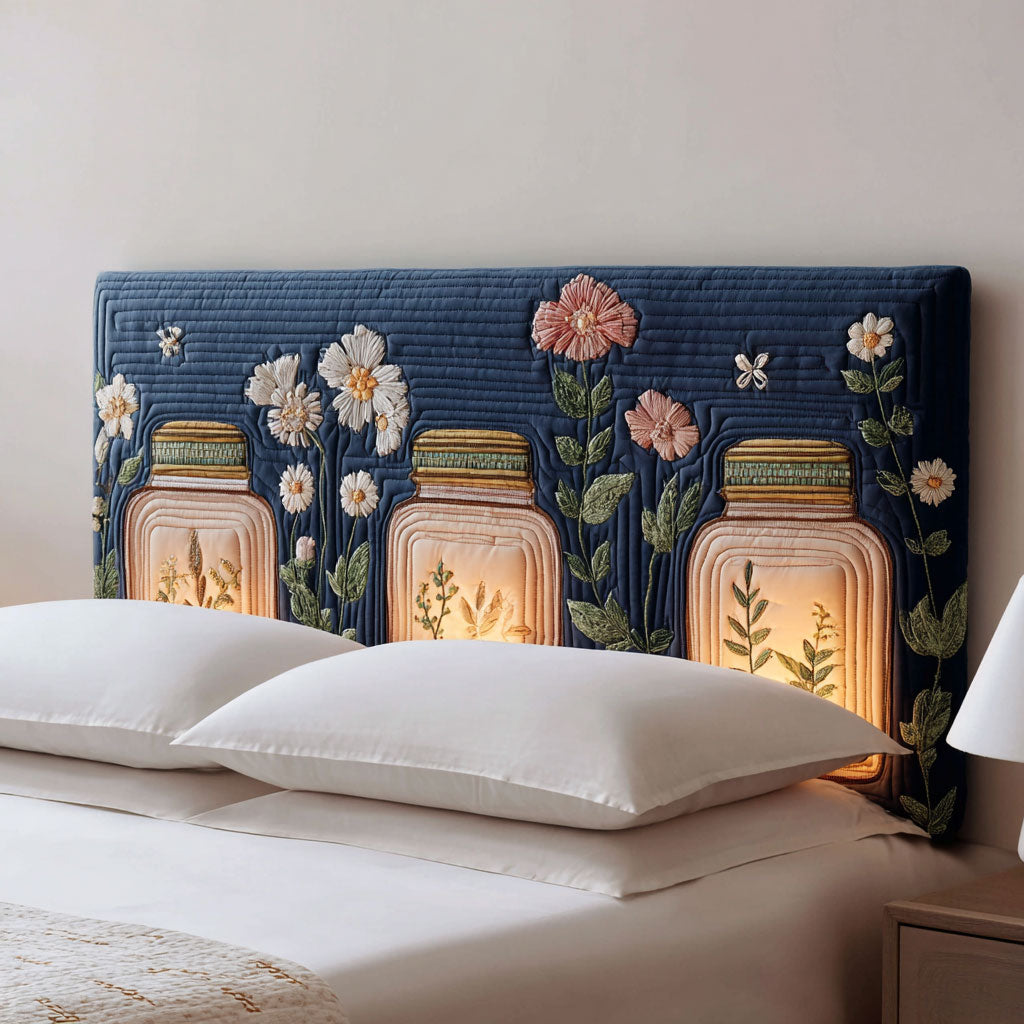Jar Light Flower WJ3112010CL Quilted Headboard Slipcover
