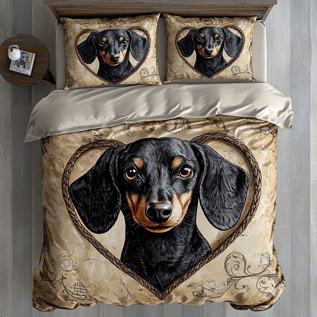 Lovely Dachshund WU2301040CL Duvet Cover Set