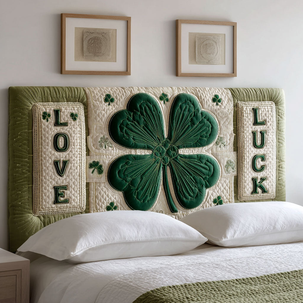 Lucky Love Clover WJ0501032CL Quilted Headboard Slipcover