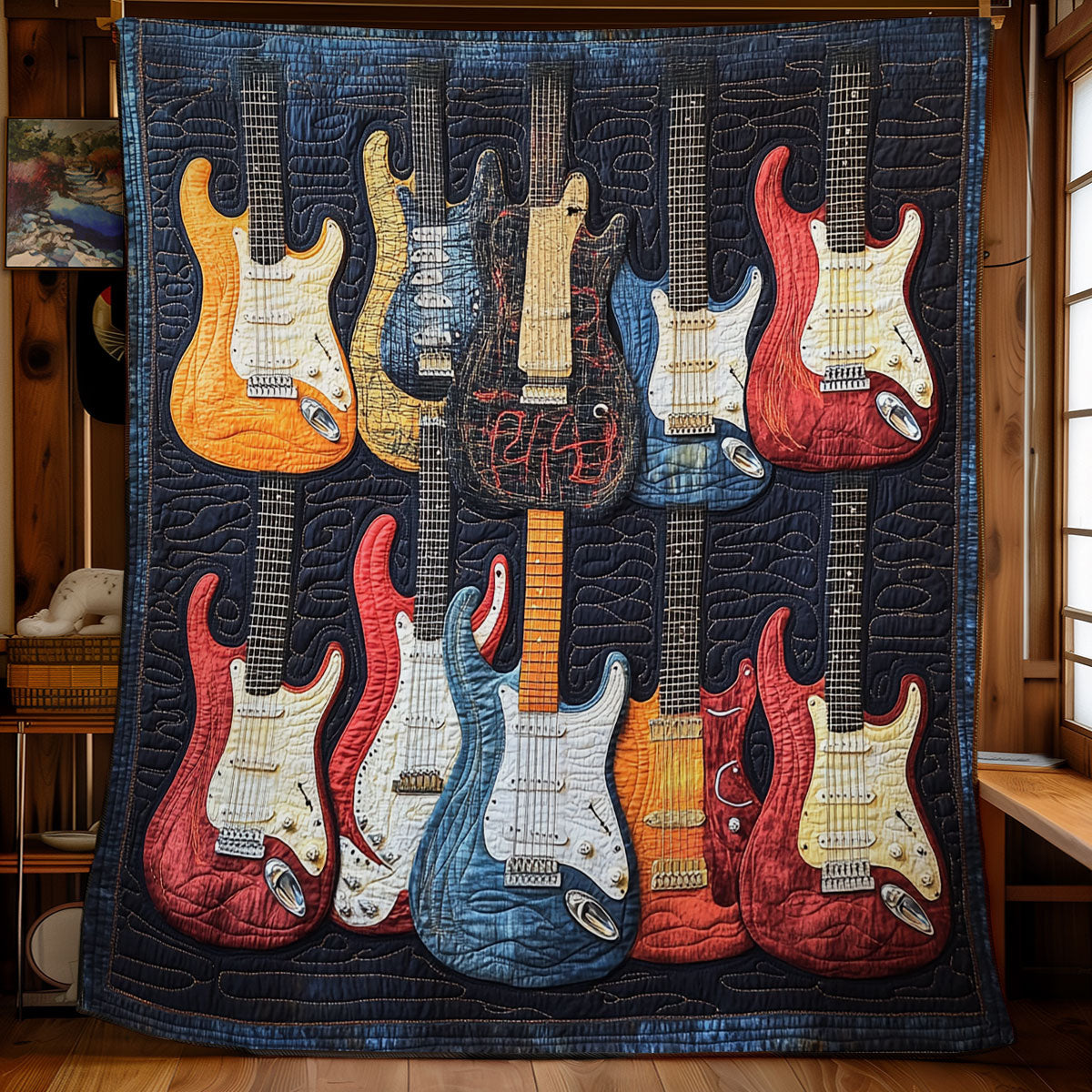 Colorful Guitar WU1601001CL Quilt