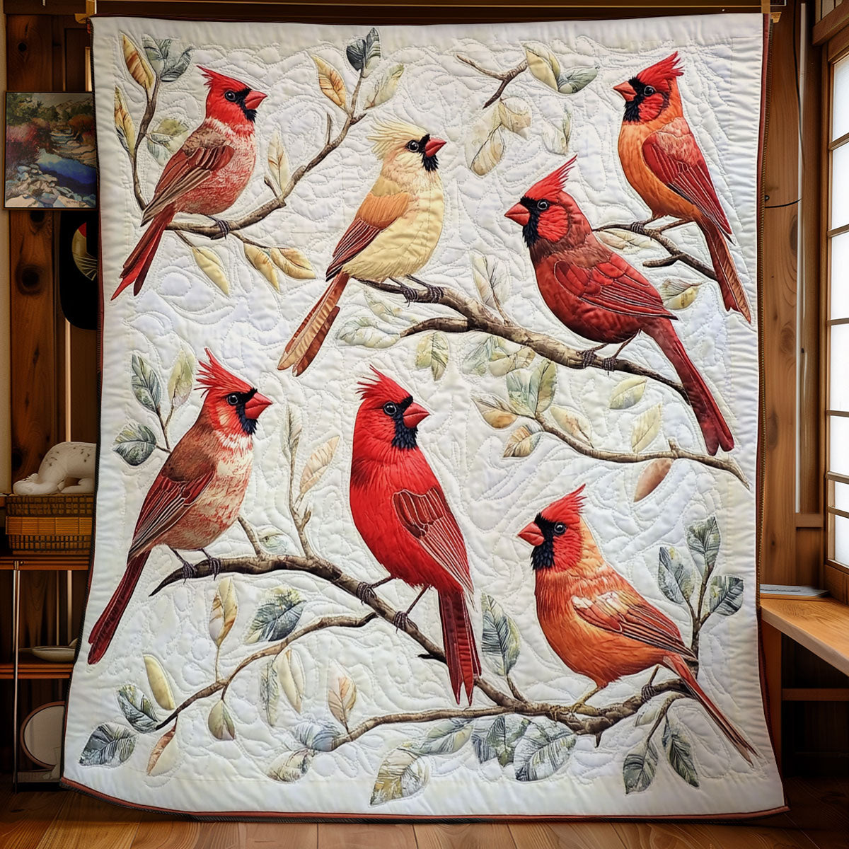 Winter Cardinal WU1902019CL Quilt