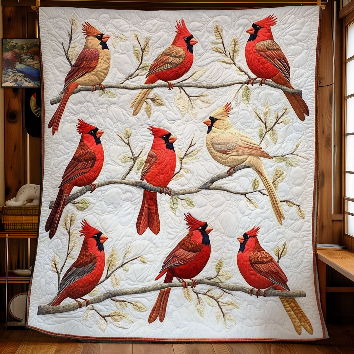 Winter Cardinal WU1902023CL Quilt