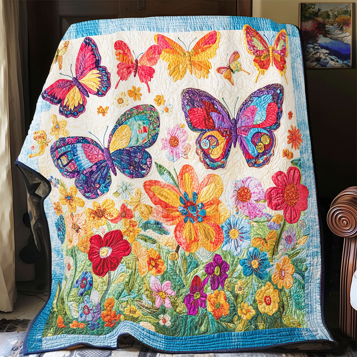 Butterfly Vibrant Garden WU2502018CL Quilt