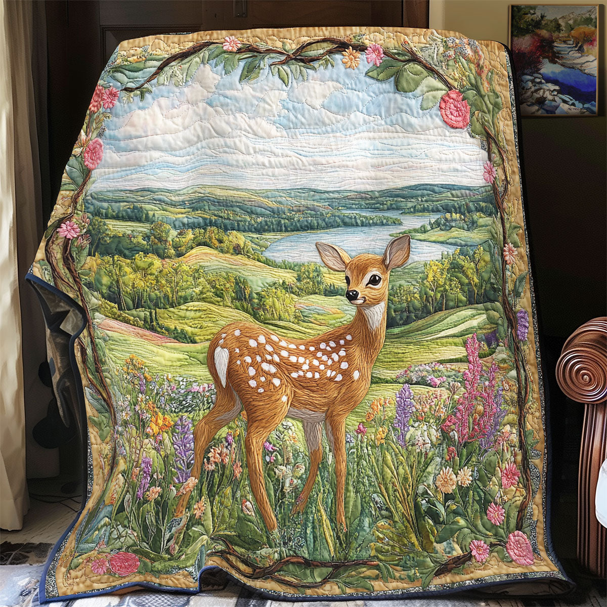 Fawn's Golden Haven WU1203037CL Quilt
